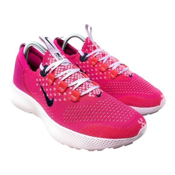 Nike Women's Size 9.5  React Escape Run Flyknit Athletic Shoes Pink  DC4269-600 - Picture 4 of 11